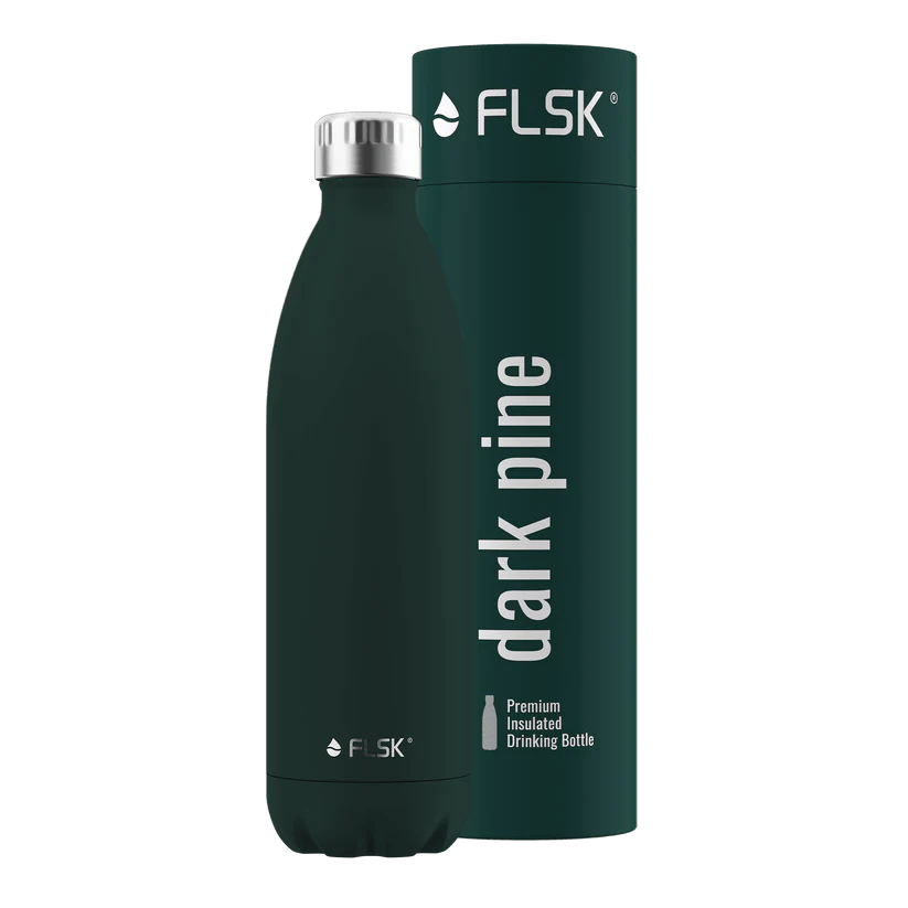 FLSK Trinkflasche aus Edelstahl 1000 ml - dark pine