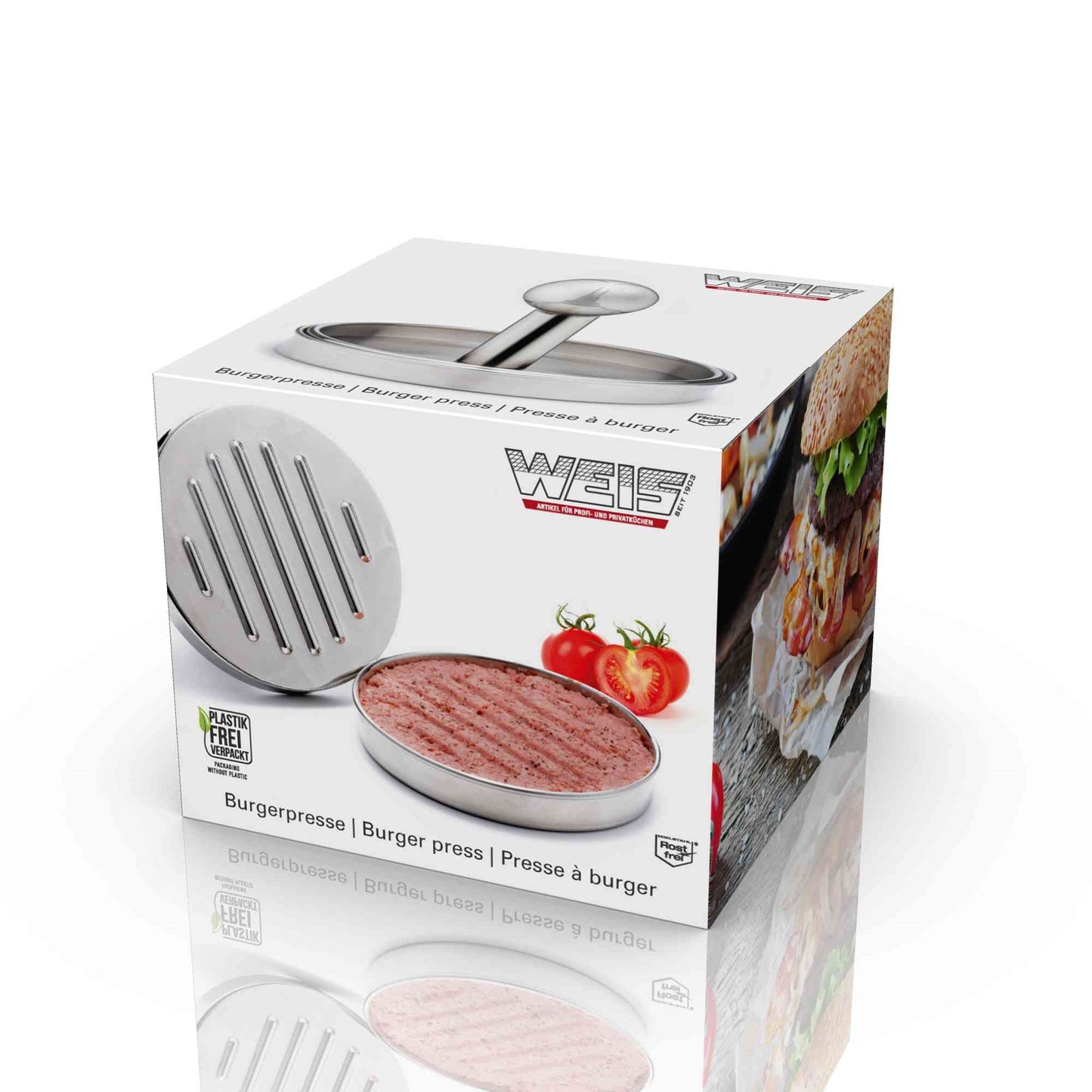 Burgerpresse Edelstahl Ø12,2cm