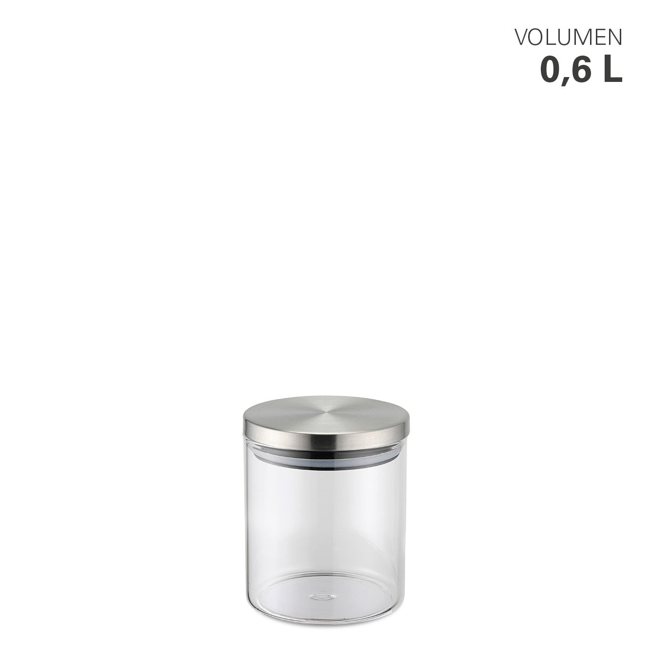 Vorratsdose rund Borosilikatglas 0,6 Liter Ø10x11,5cm