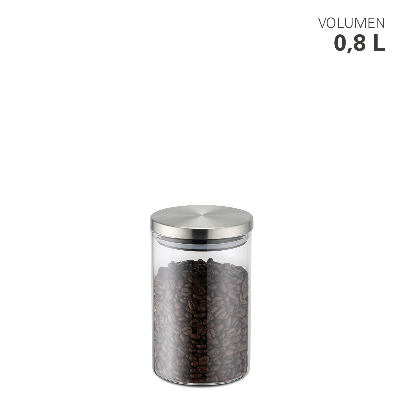 Vorratsdose rund Borosilikatglas 0,8 Liter Ø10x15,5cm