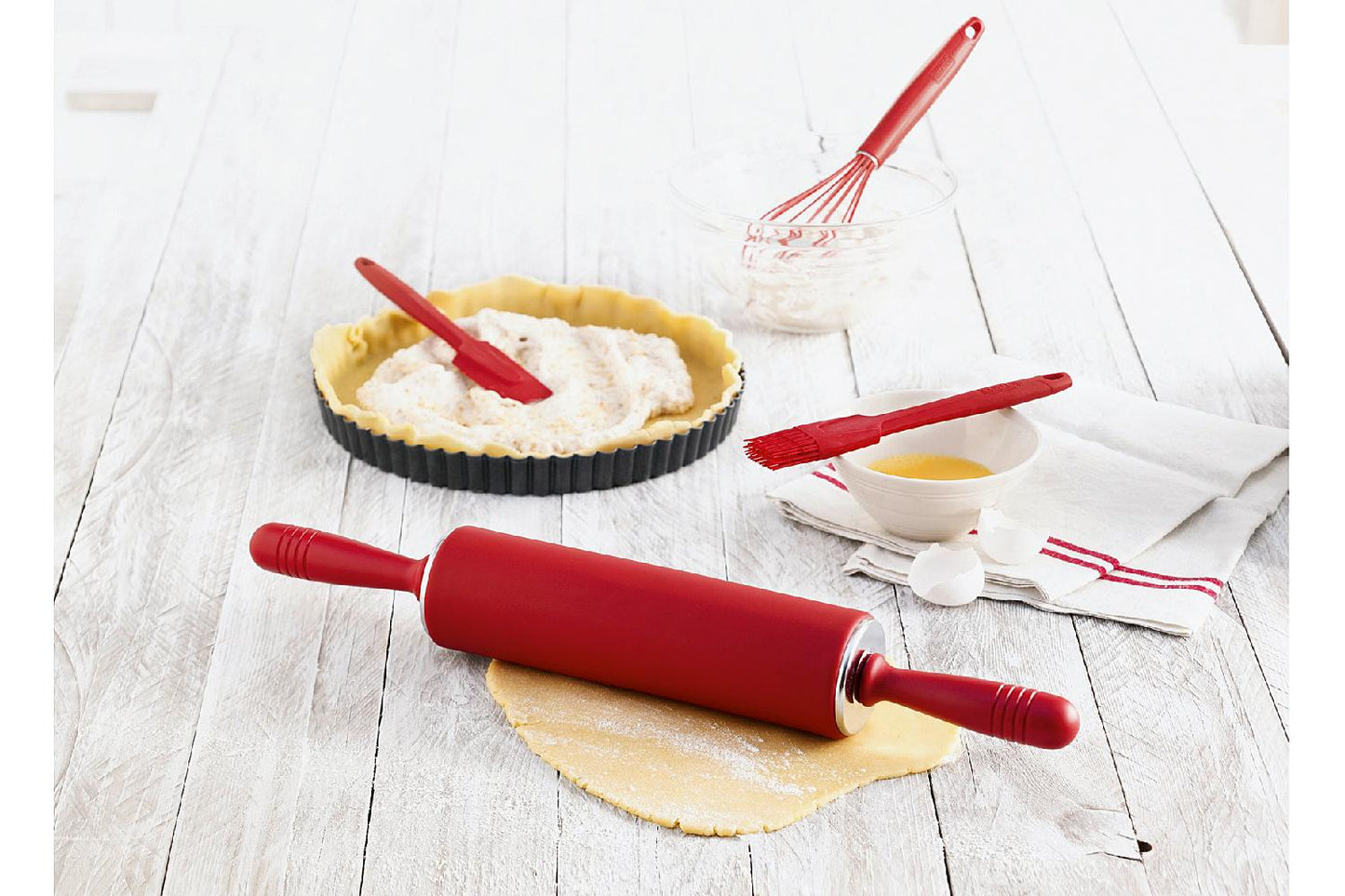 Teigrolle Flex Red 25cm Ø6,8cm rot