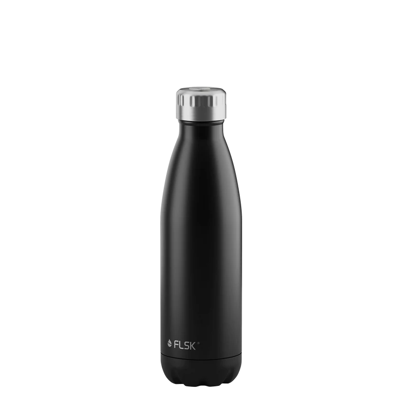 FLSK Trinkflasche aus Edelstahl 500 ml - black