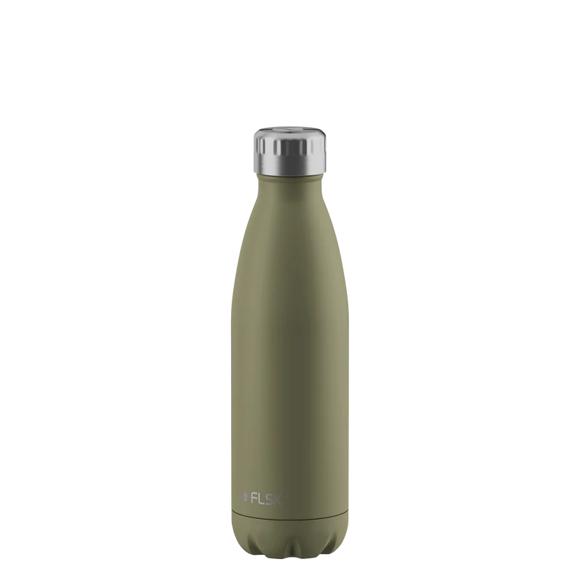 FLSK Trinkflasche aus Edelstahl 500 ml - khaki