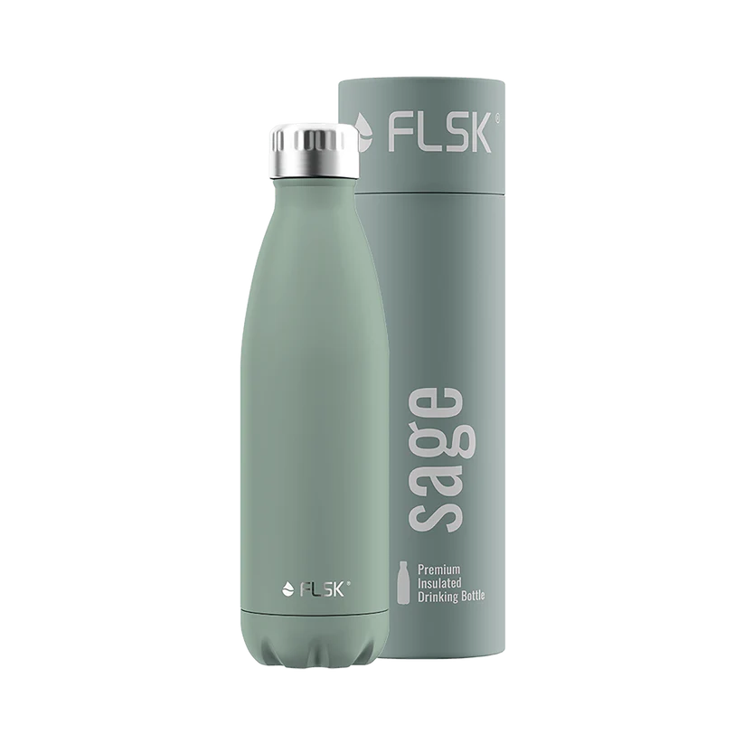 FLSK Trinkflasche aus Edelstahl 500 ml - sage