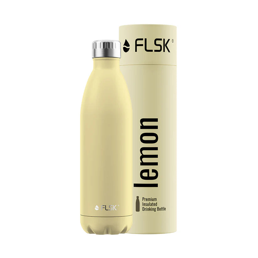 FLSK Trinkflasche aus Edelstahl 750 ml - lemon