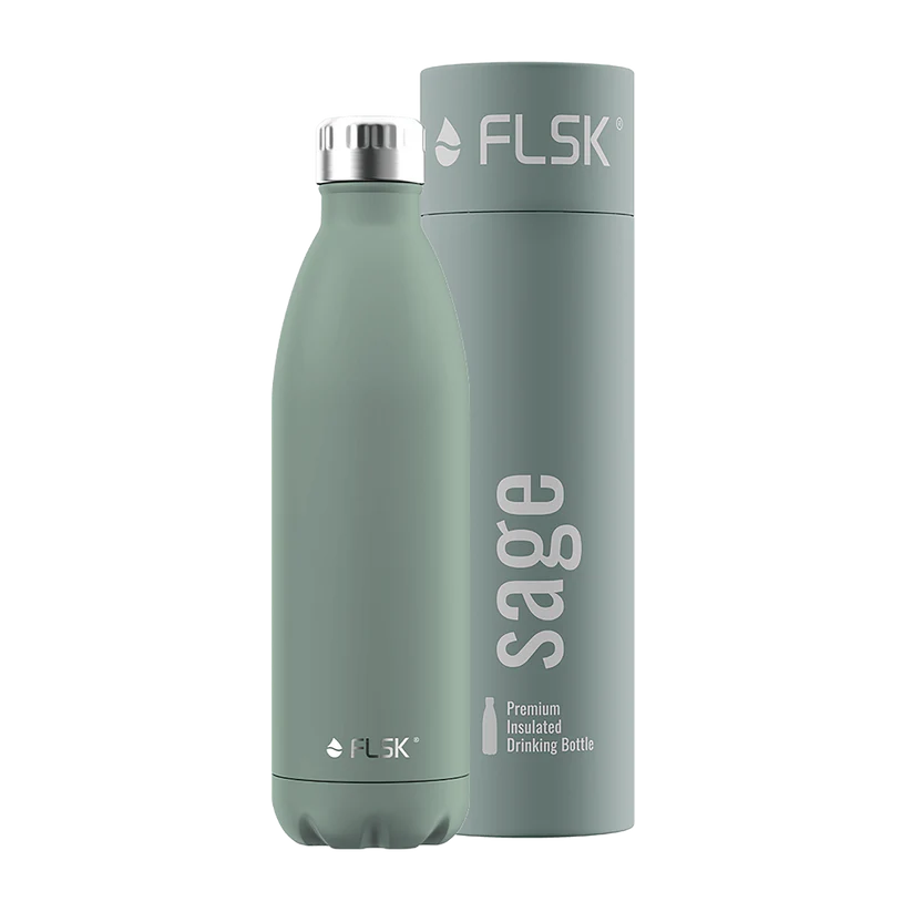 FLSK Trinkflasche aus Edelstahl 750 ml - sage