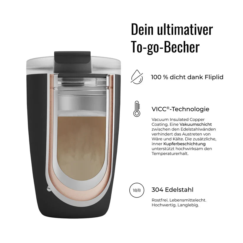 FLSK Kaffeebecher aus Edelstahl 350 ml - lavender