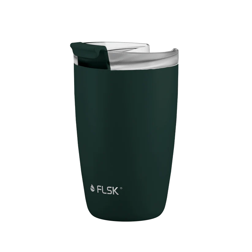 FLSK Kaffeebecher aus Edelstahl 350 ml - dark pine