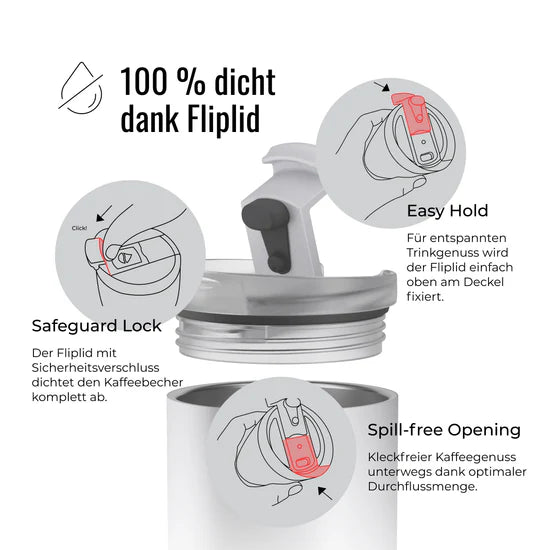 FLSK Kaffeebecher aus Edelstahl 350 ml - lavender