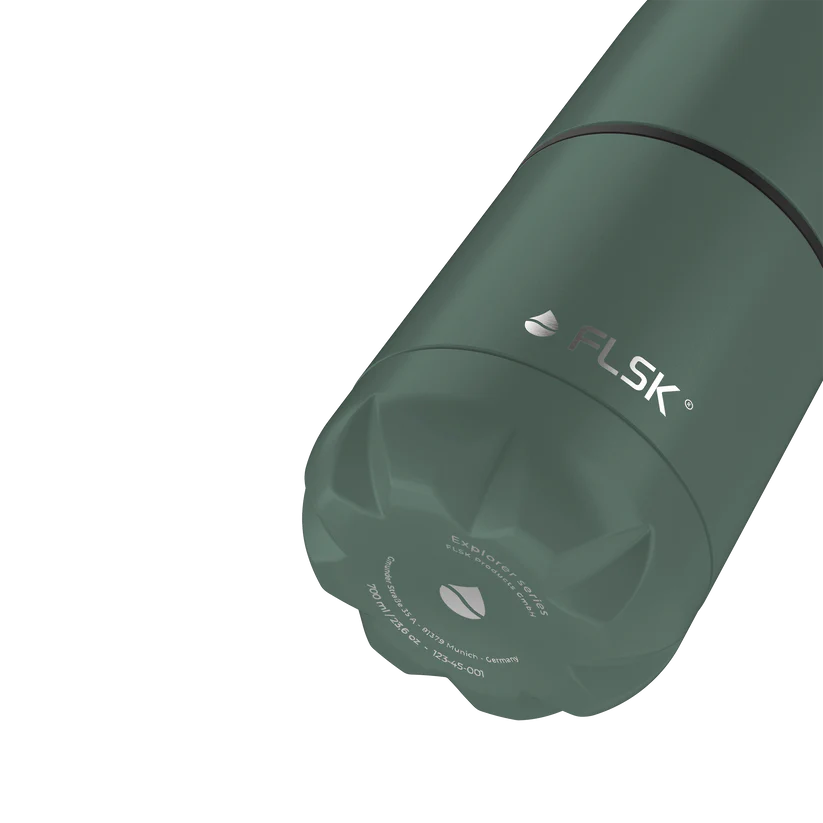 FLSK Trinkflasche mit Becher 700ml - ridge green