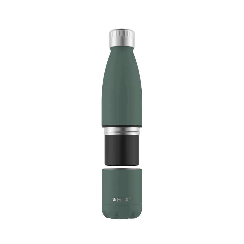 FLSK Trinkflasche mit Becher 700ml - ridge green