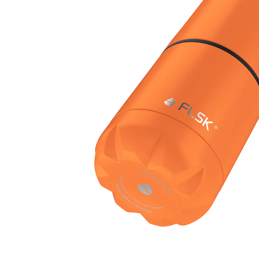 FLSK Trinkflasche mit Becher 700ml - orange