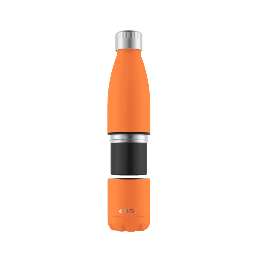 FLSK Trinkflasche mit Becher 700ml - orange