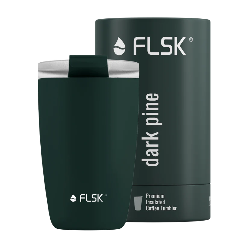 FLSK Kaffeebecher aus Edelstahl 350 ml - dark pine