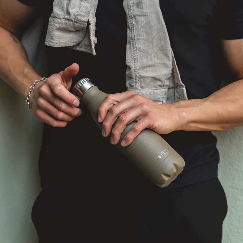 FLSK Trinkflasche aus Edelstahl 500 ml - khaki