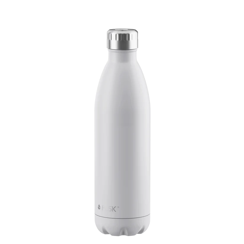 FLSK Trinkflasche aus Edelstahl 750 ml - white