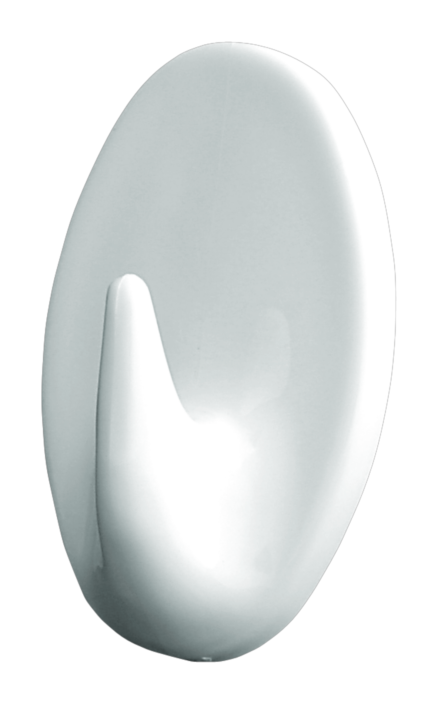 Klebehaken Oval 56x35mm weiß - 3 Stück