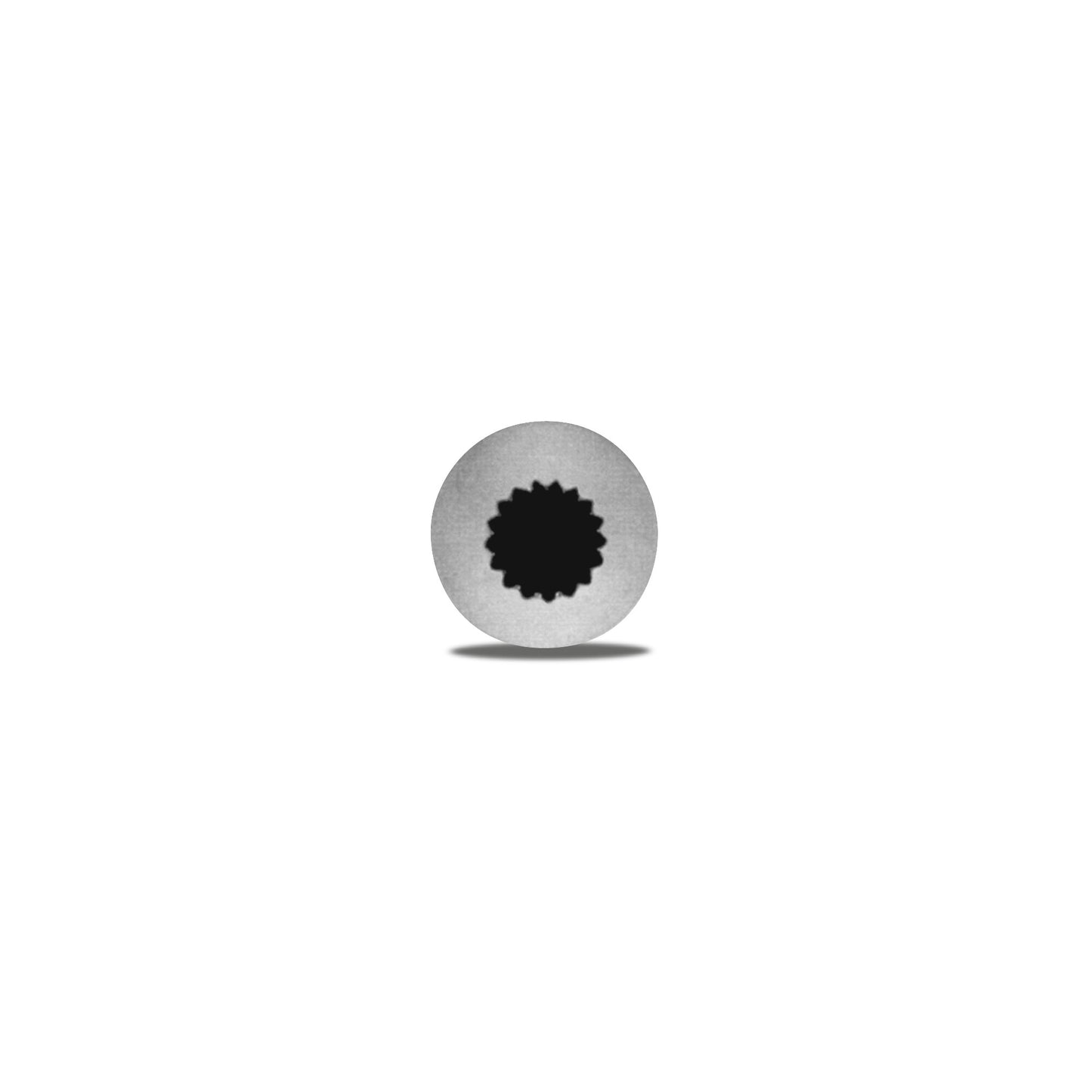 Fein gezackte Sterntülle Edelstahl 12mm