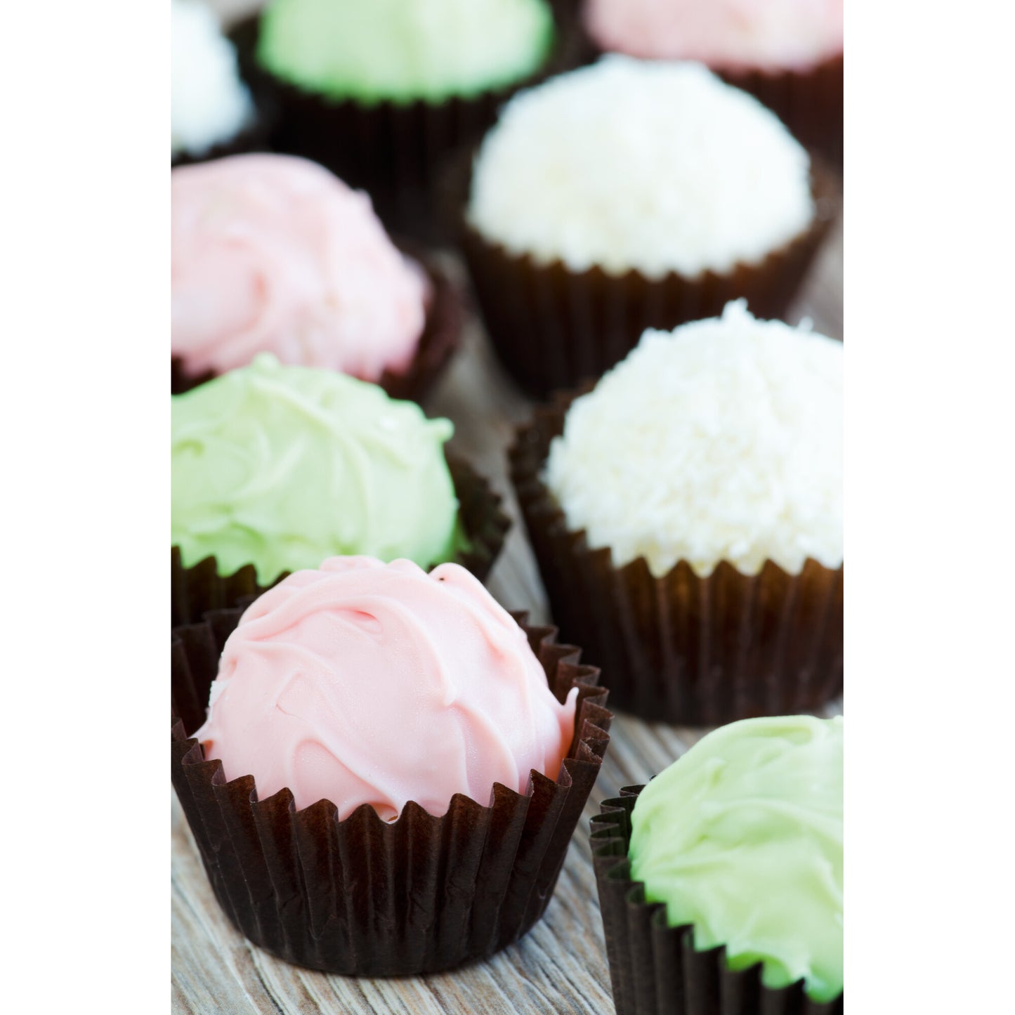 Pralinenkapsel Papier braun für Muffin- Konfekt 100Stk.