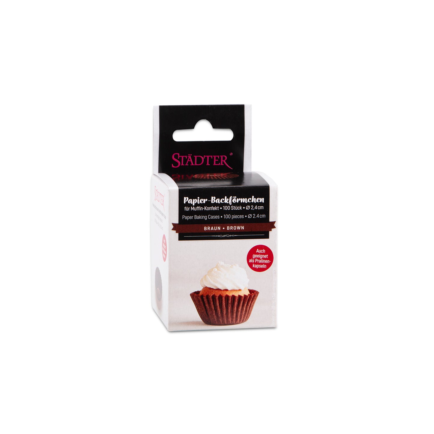 Pralinenkapsel Papier braun für Muffin- Konfekt 100Stk.