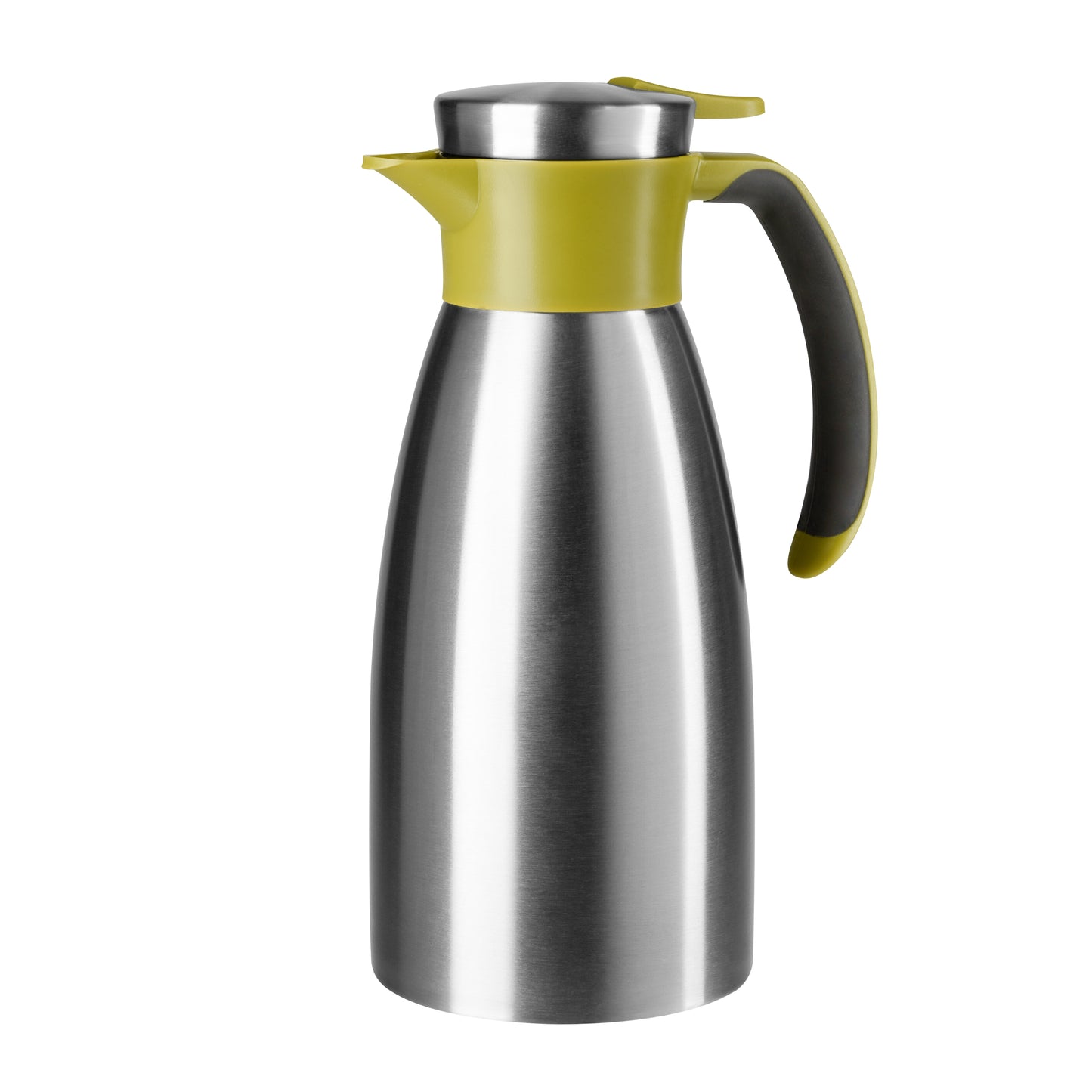 Soft Grip Isolierkanne Edelstahl 1,0 Liter grün
