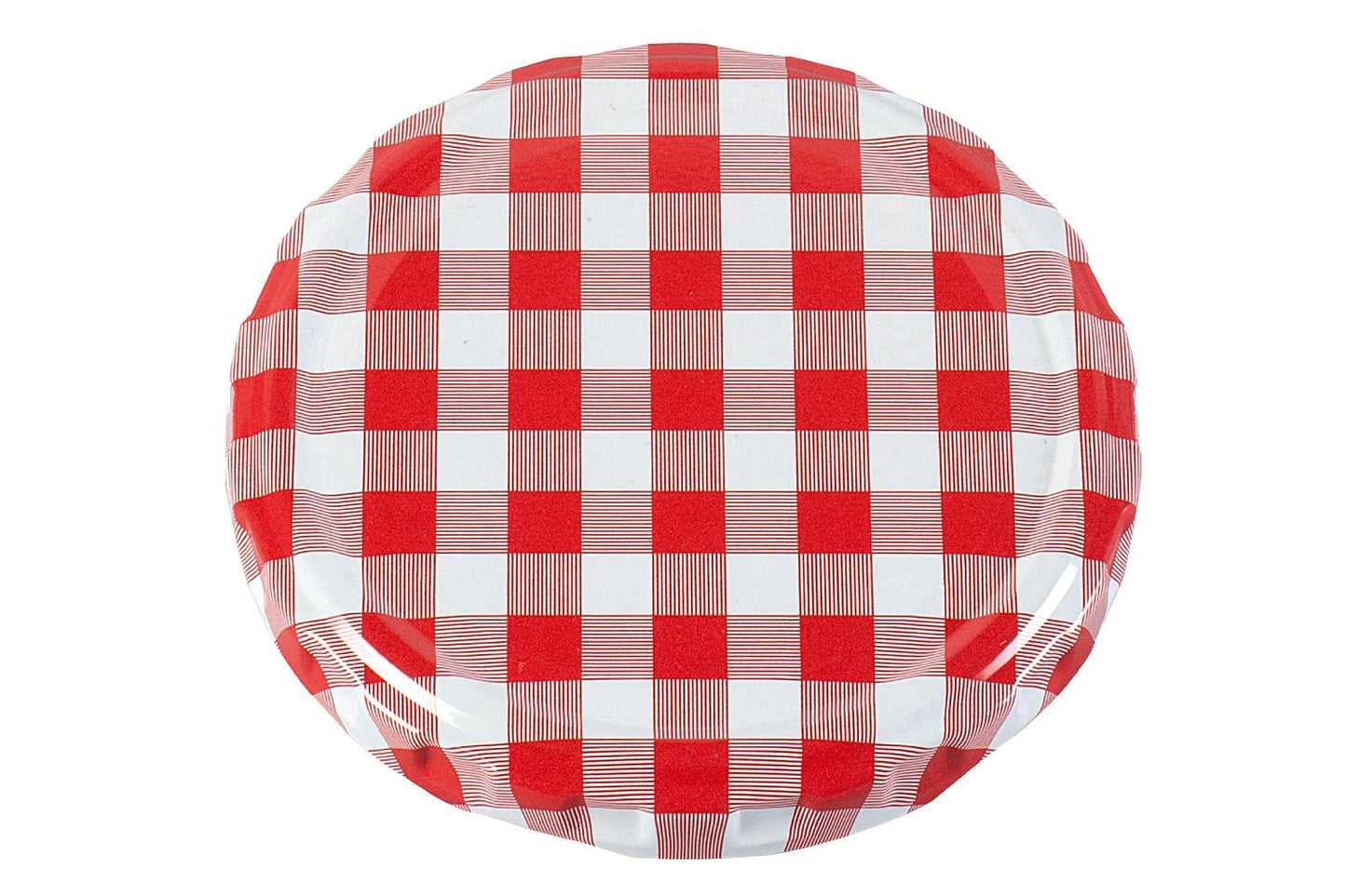 Twist-Off Deckel Ø82mm rot/weiß - 10 Stück