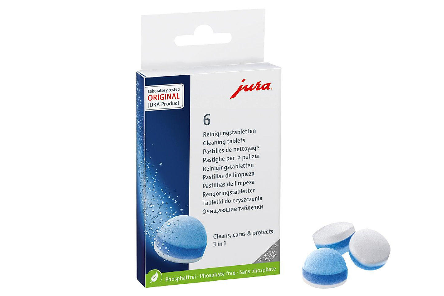 JURA 3-Phasen-Reinigungstabletten für alle Jura Espressoautomaten 6 Stück