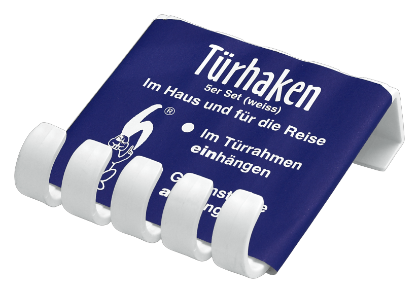 Türhaken weiß - 4 Stück