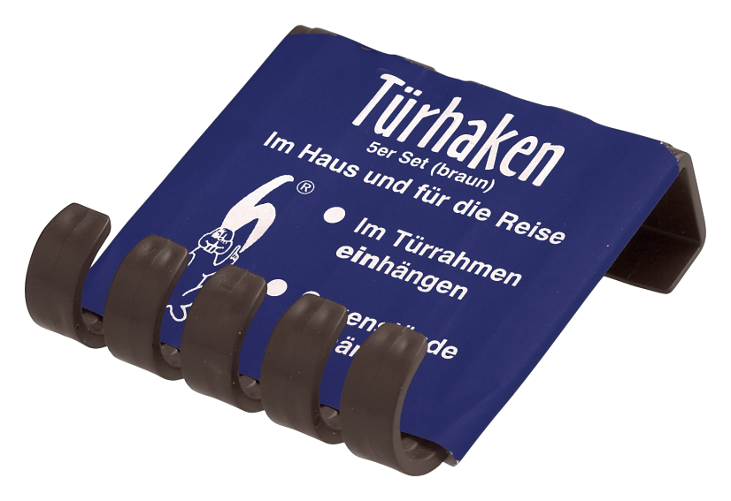 Türhaken braun - 4 Stück