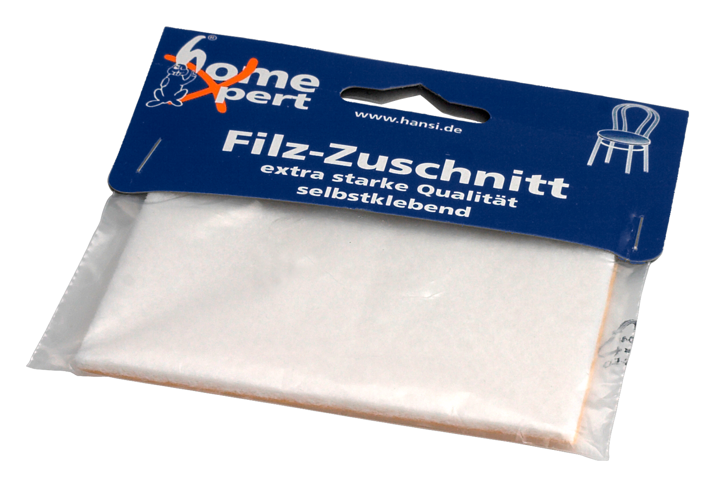 Filzgleiter Zuschnitt 10x10cm weiß - 1 Stück