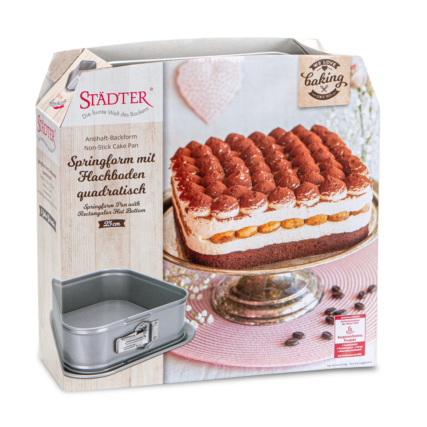 we love baking - Springform Quadratisch 23x23cm