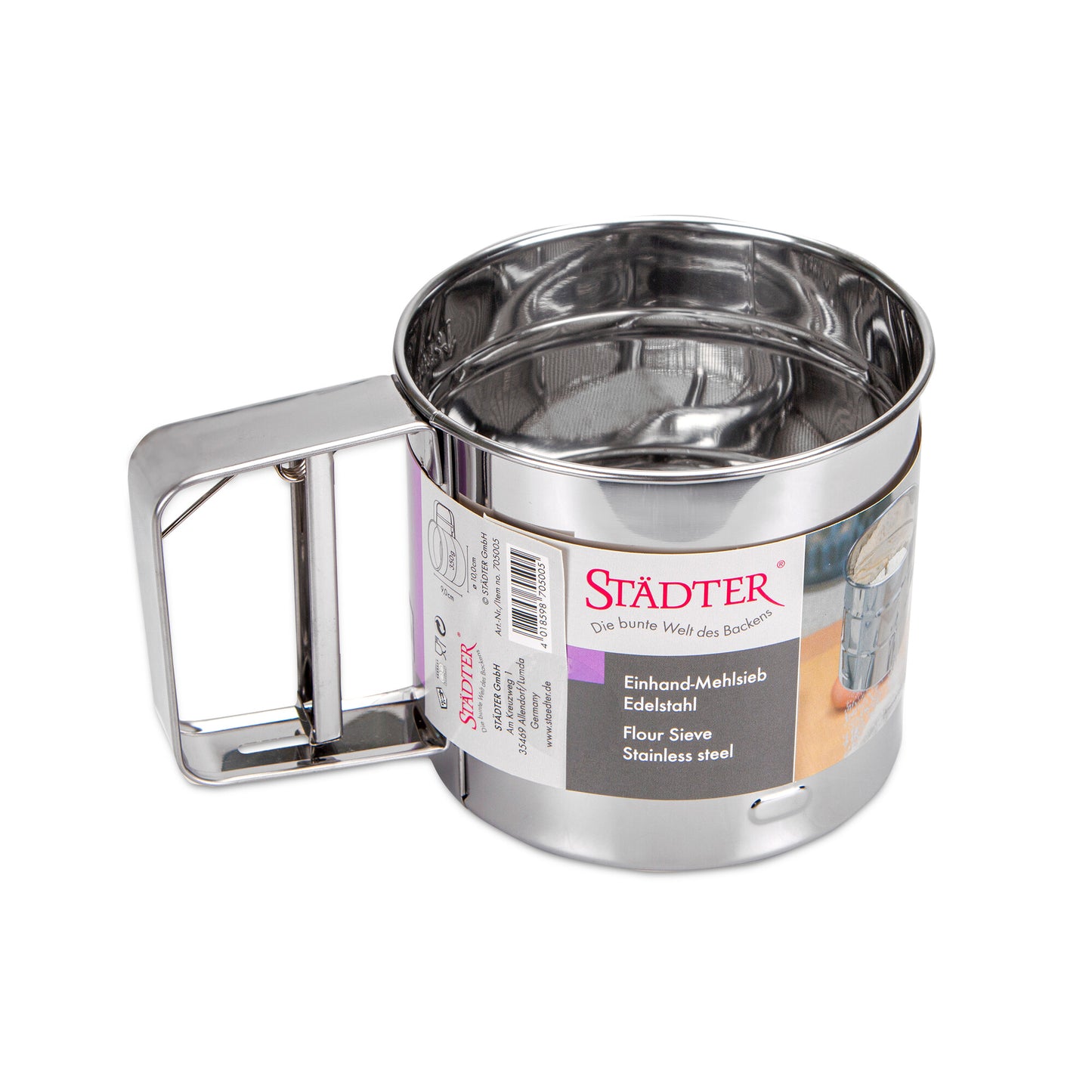 Profi Einhand Mehlsieb 350g, Edelstahl