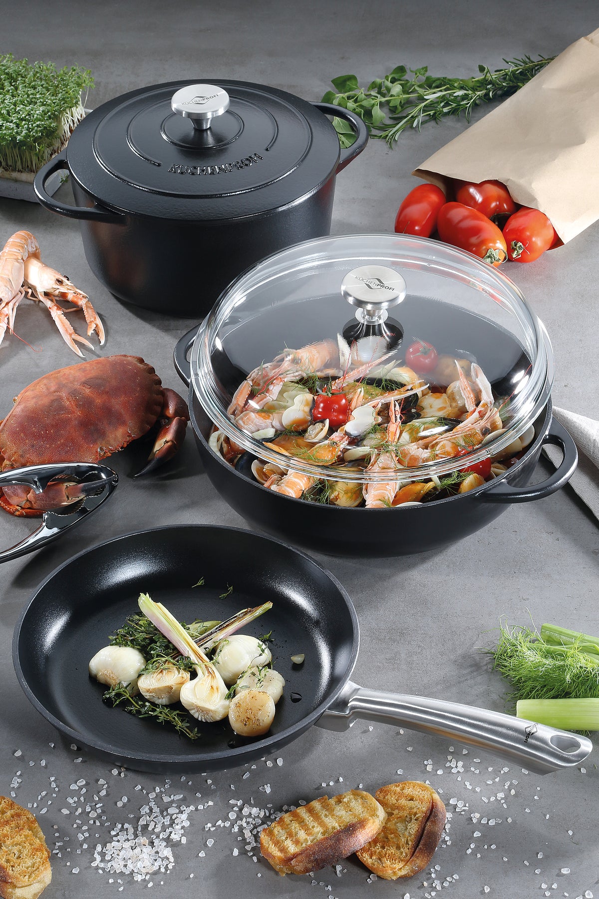 PROVENCE - Bratentopf rund, 24 cm classic black