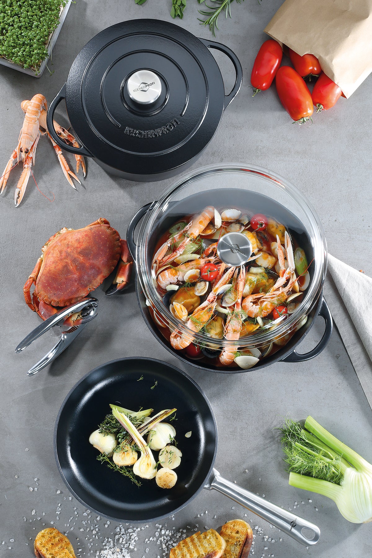 PROVENCE - Bratentopf rund, 24 cm classic black