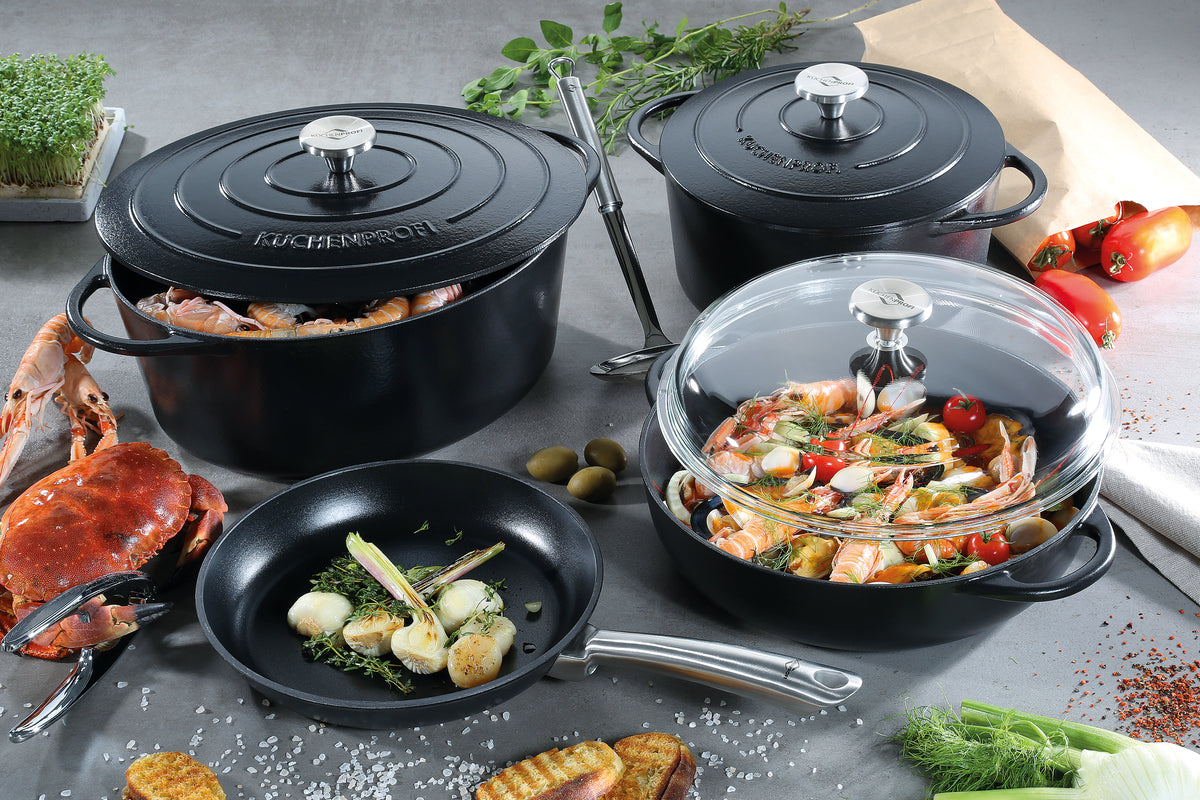 PROVENCE - Bratentopf oval, 31 cm classic black