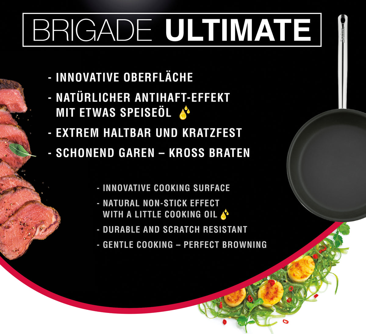 Schmorpfanne Ø24cm Brigade Ultimate