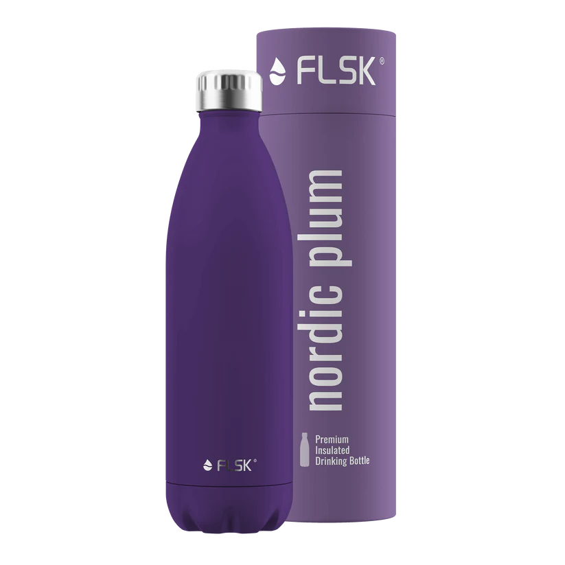 FLSK Trinkflasche aus Edelstahl 1000 ml - nordic plum
