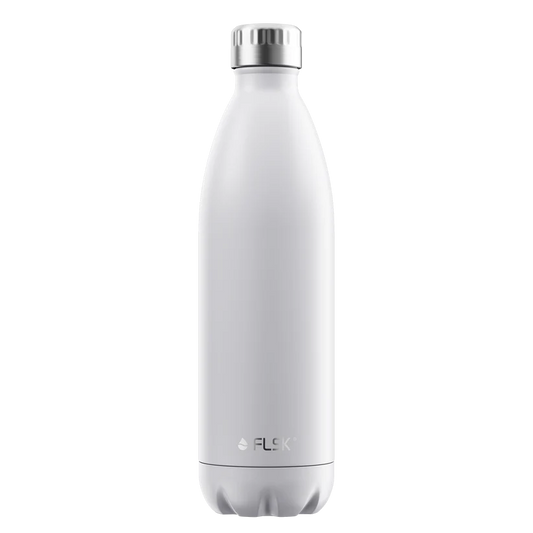 FLSK Trinkflasche aus Edelstahl 1000 ml - white