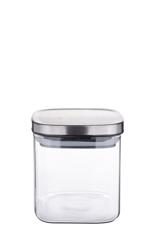 Vorratsdose eckig Borosilikatglas 0,6 Liter 10x11cm