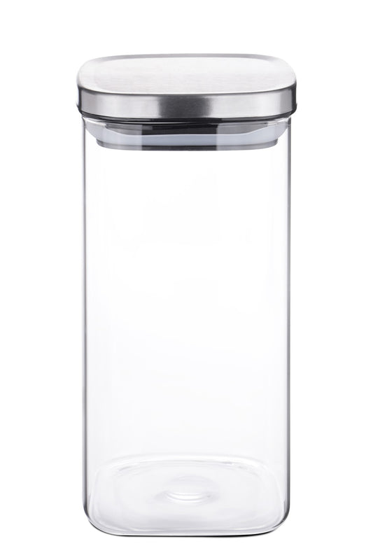 Vorratsdose eckig Borosilikatglas 1,2 Liter 10x20,5cm