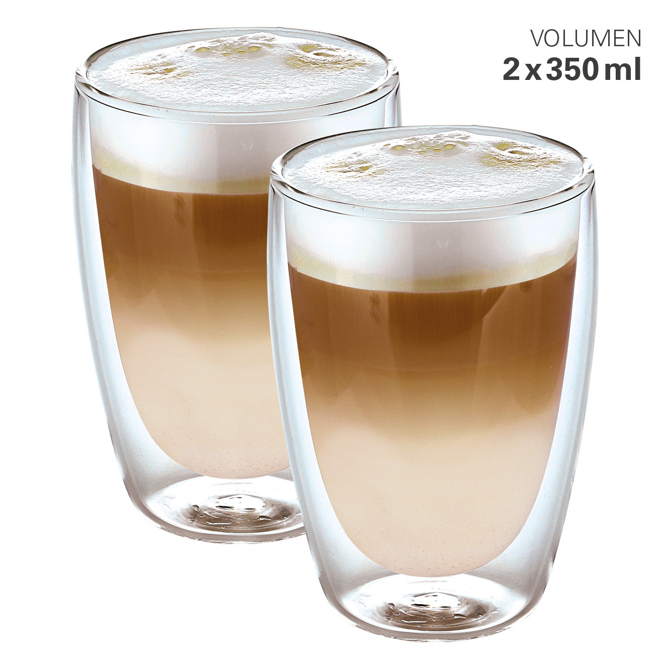 Gläser doppelwandig 350ml - 2 Stück