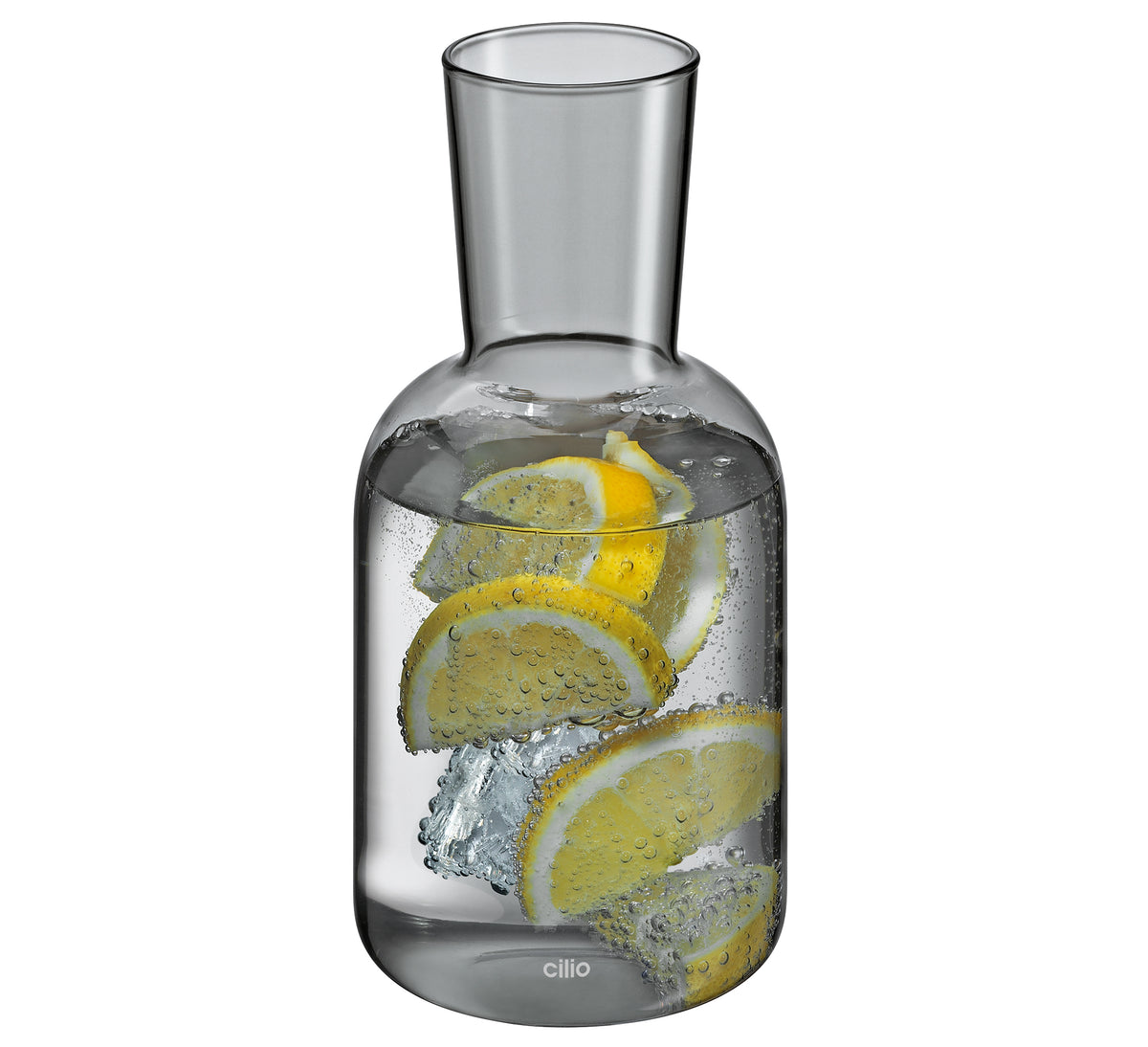 Wasserkaraffe mit Trinkglas grau
