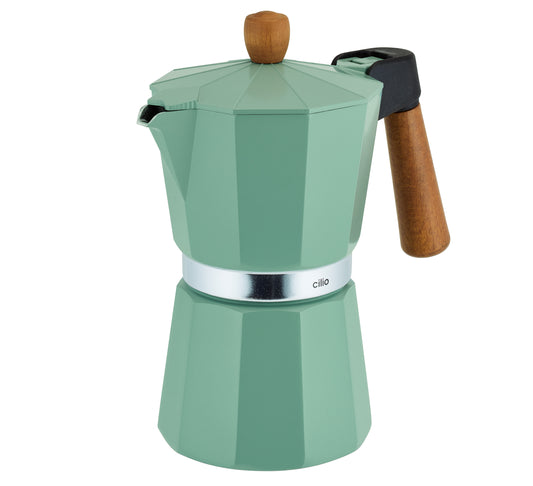 Espressokocher Legno 6Tassen - menta