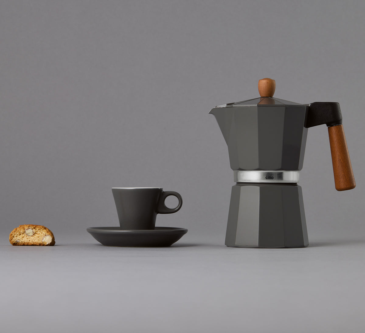 Espressokocher Legno 6Tassen - gringio