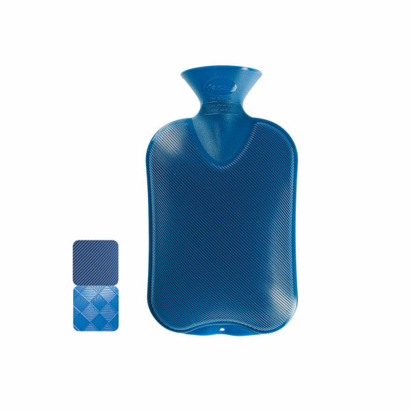 Wärmflasche rot Halblamelle 2,0Liter