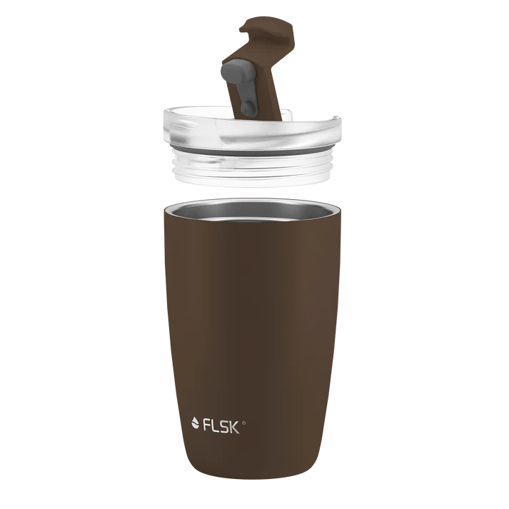 FLSK Kaffeebecher aus Edelstahl 350 ml - chocolate