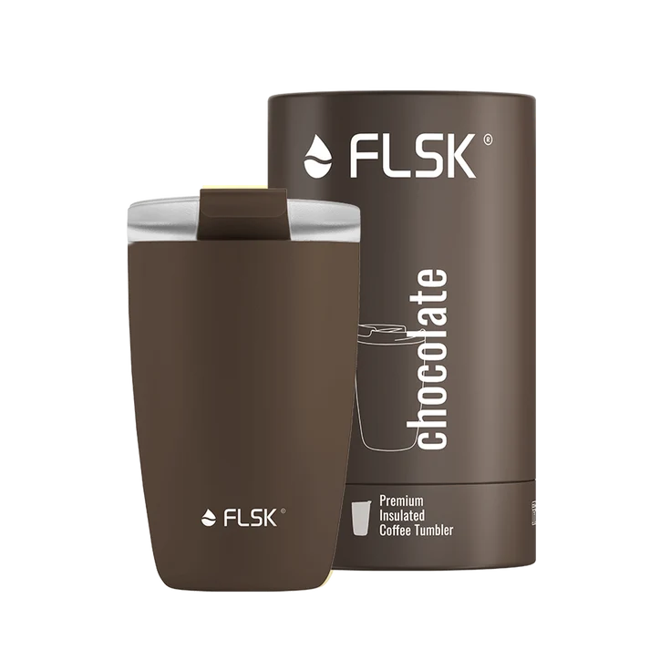FLSK Kaffeebecher aus Edelstahl 350 ml - chocolate