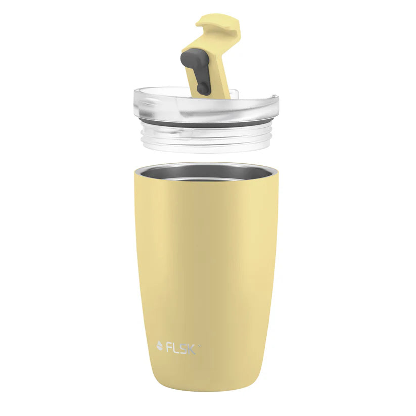 FLSK Kaffeebecher aus Edelstahl 350 ml - lemon