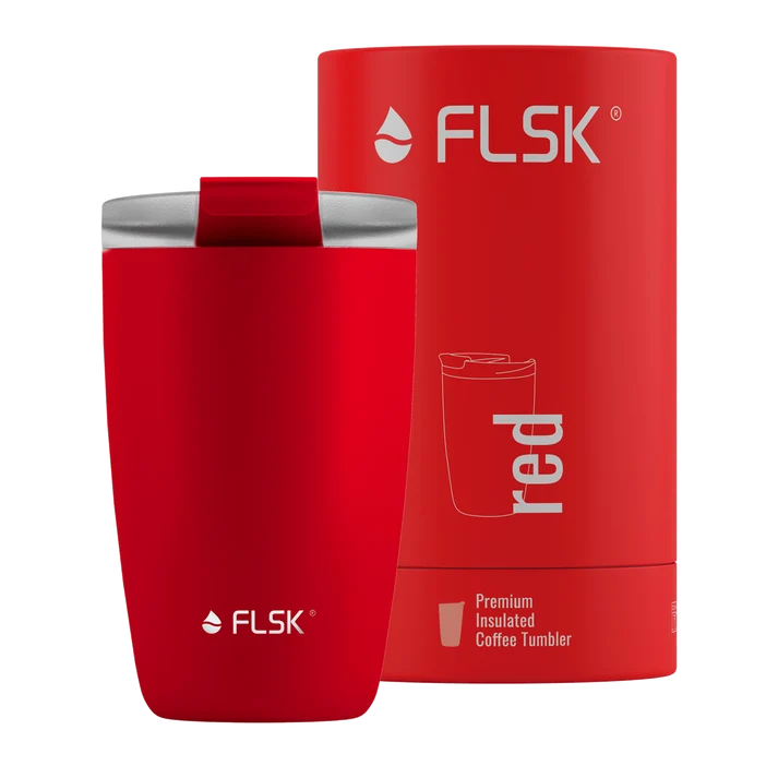 FLSK Kaffeebecher aus Edelstahl 350 ml - red