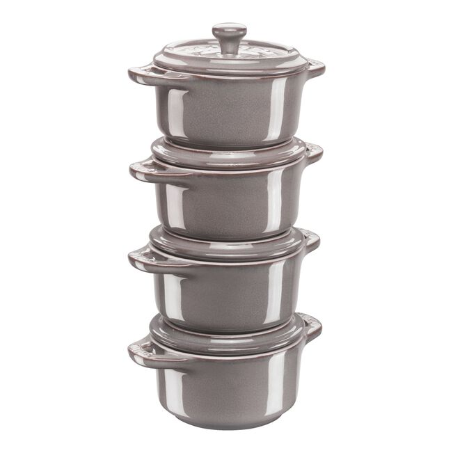 Cocotte keramik Ø10cm, antik-grau